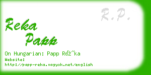 reka papp business card